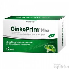 WM. GinkoPrim Max 60mg tab.N60 cena un informācija | Vitamīni, preparāti, uztura bagātinātāji imunitātei | 220.lv