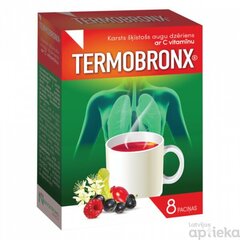 Горячий растворимый травяной напиток с витамином С Termobronx, 3 г x 8 шт. цена и информация | Витамины, пищевые добавки, препараты для иммунитета | 220.lv