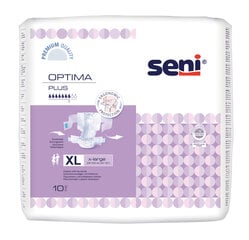 Подгузники Seni Optima Plus с эластичным поясом, XL размер, 10 шт. цена и информация | Подгузники, прокладки, одноразовые пеленки для взрослых | 220.lv