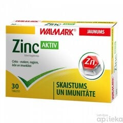 Цинк WM. Zink Activ N30 цена и информация | Витамины, пищевые добавки, препараты для иммунитета | 220.lv