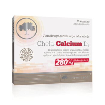 Гипоаллергенный кальций в виде аминокислоты хелатной Olimp Labs Chela-Calcium D3 N30 цена и информация | Витамины, пищевые добавки, препараты для хорошего самочувствия | 220.lv