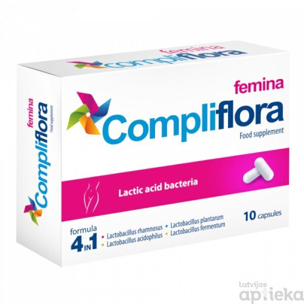 CompliFlora Femina caps. N10 cena un informācija | Vitamīni, preparāti, uztura bagātinātāji imunitātei | 220.lv