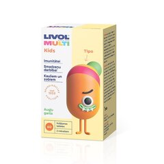 Uztura bagātinātājs Livol Multi Kids ar auglu garšu tab. N60 cena un informācija | Vitamīni, preparāti, uztura bagātinātāji labsajūtai | 220.lv