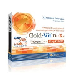 Olimp Labs Gold-Vit. D3 4000+K2 MK-7 caps. N30 cena un informācija | Vitamīni, preparāti, uztura bagātinātāji labsajūtai | 220.lv