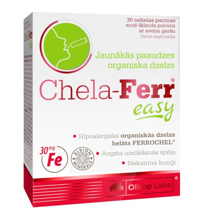 Uztura bagātinātājs Olimp Labs Chela-Ferr easy POW 30mg pulv./pac. N30 cena un informācija | Vitamīni, preparāti, uztura bagātinātāji imunitātei | 220.lv