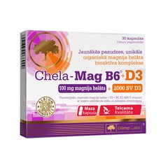 Uztura bagātinātājs Olimp Labs Chela-Mag B6+D3 kapsulas N30 cena un informācija | Vitamīni, preparāti, uztura bagātinātāji labsajūtai | 220.lv