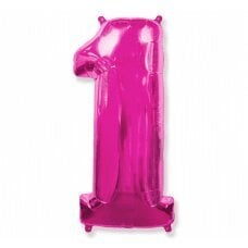 Folijas balons FX cipars 1, rozā 85 cm cena un informācija | Baloni | 220.lv