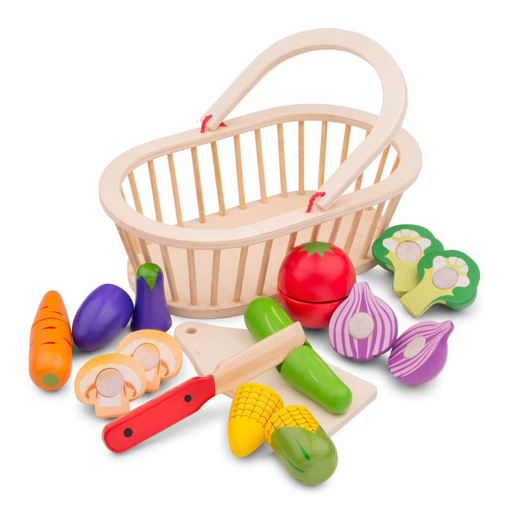 Lomu spēle - Griežamie dārzeņi un grozs, New Classic Toys 10589 цена и информация | Attīstošās rotaļlietas | 220.lv