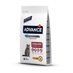 Для пожилых стерилизованных кошек Advance Cat Senior 10+ Sterilized (курица и ячмень), 10 кг цена и информация | Сухой корм для кошек | 220.lv