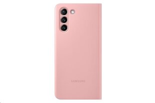 EF-ZG991CPE Samsung Clear View Cover, paredzēts Galaxy S21, rozā cena un informācija | Telefonu vāciņi, maciņi | 220.lv