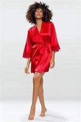 Атласный халат DKaren Belinda для женщин, красный цена и информация | Женские халаты | 220.lv
