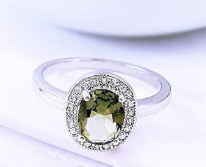 Серебряное кольцо с цирконием - размер #17 цена и информация | Кольца | 220.lv