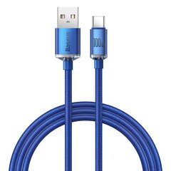 Baseus crystal shine series fast charging data cable USB Type A to USB Type C100W 1,2m blue (CAJY000403) цена и информация | Кабели для телефонов | 220.lv