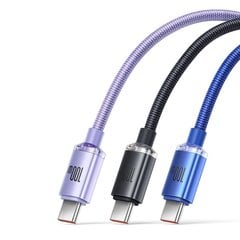 Baseus crystal shine series fast charging data cable USB Type A to USB Type C100W 1,2m blue (CAJY000403) цена и информация | Кабели для телефонов | 220.lv