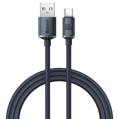 Baseus crystal shine series fast charging data cable USB Type A to USB Type C100W 1,2m black (CAJY000401) цена и информация | Кабели для телефонов | 220.lv