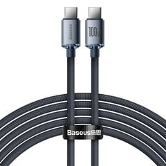 Baseus Crystal Shine Series cable USB cable for fast charging and data transfer USB Type C - USB Type C 100W 2m black (CAJY000701) цена и информация | Кабели для телефонов | 220.lv