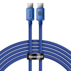 Baseus Crystal Shine Series cable USB cable for fast charging and data transfer USB Type C - USB Type C 100W 2m purple (CAJY000705) цена и информация | Кабели для телефонов | 220.lv