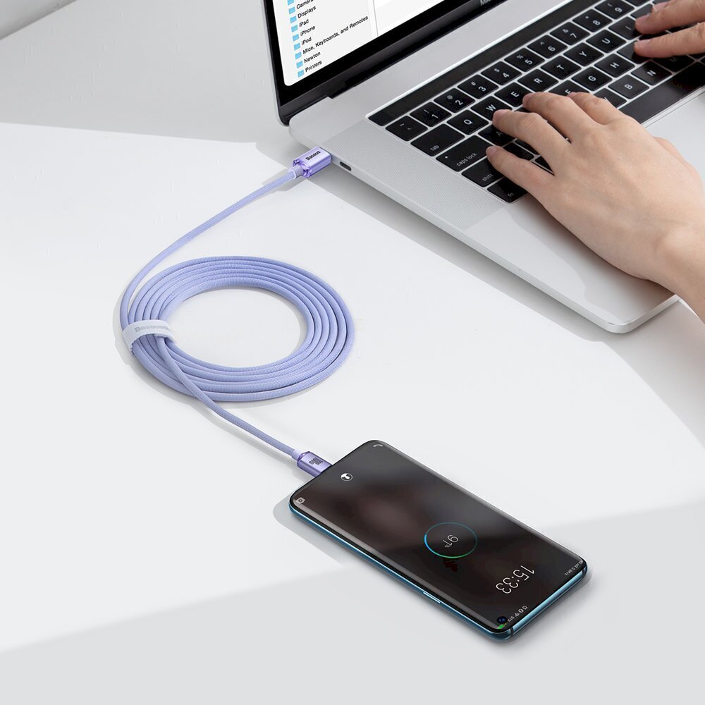 Baseus vads telefoniem USB C, 100W 2m cena un informācija | Savienotājkabeļi | 220.lv