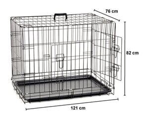 Bokss suņiem – Transport Crate L (pastiprināts), 121x76x82 cm цена и информация | Переноски, сумки | 220.lv
