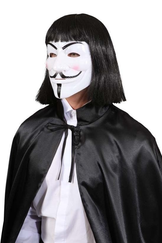 Vendeta Guy Fawkes maska, balta cena un informācija | Karnevāla tērpi, maskas | 220.lv