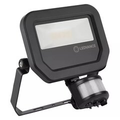 Светодиодный прожектор с датчиком движения Ledvance Floodlight PFM 10Вт/4000K IP65 BK цена и информация | Уличное освещение | 220.lv