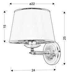 Sienas lampa 5521-99337 cena un informācija | Sienas lampas | 220.lv