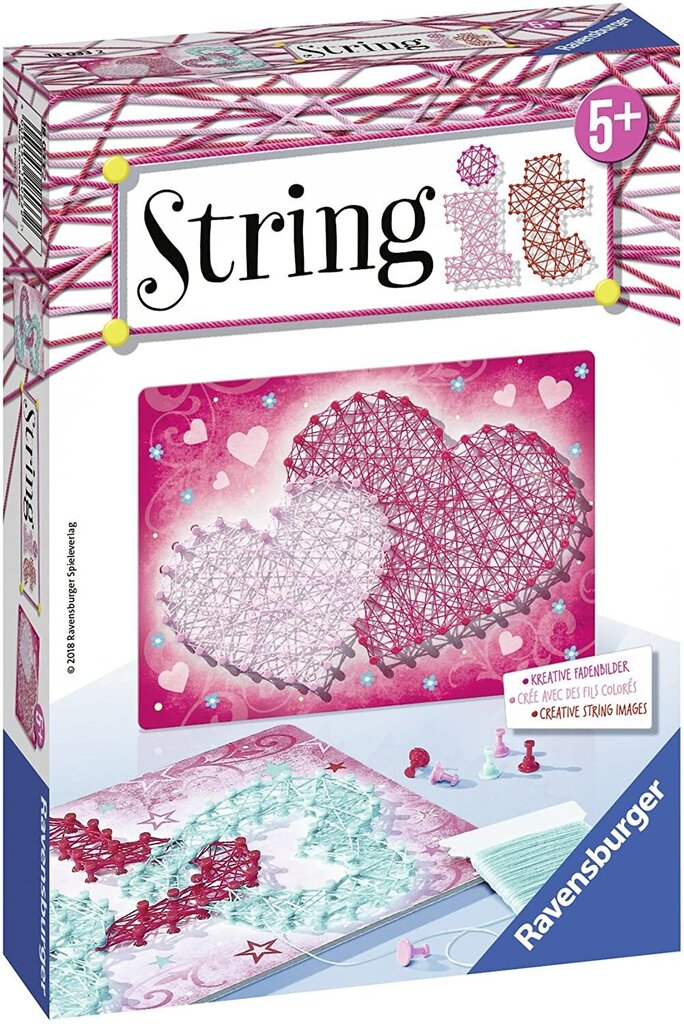 Rokdarbi Ravensburger - String it Heart Mini, Li R18033 cena un informācija | Attīstošās rotaļlietas | 220.lv