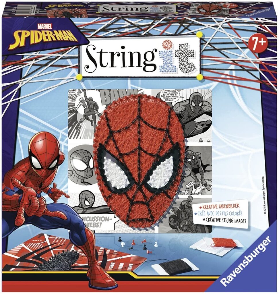 Rokdarbi Ravensburger - String it Spiderman Midi, Li R18032 cena un informācija | Attīstošās rotaļlietas | 220.lv