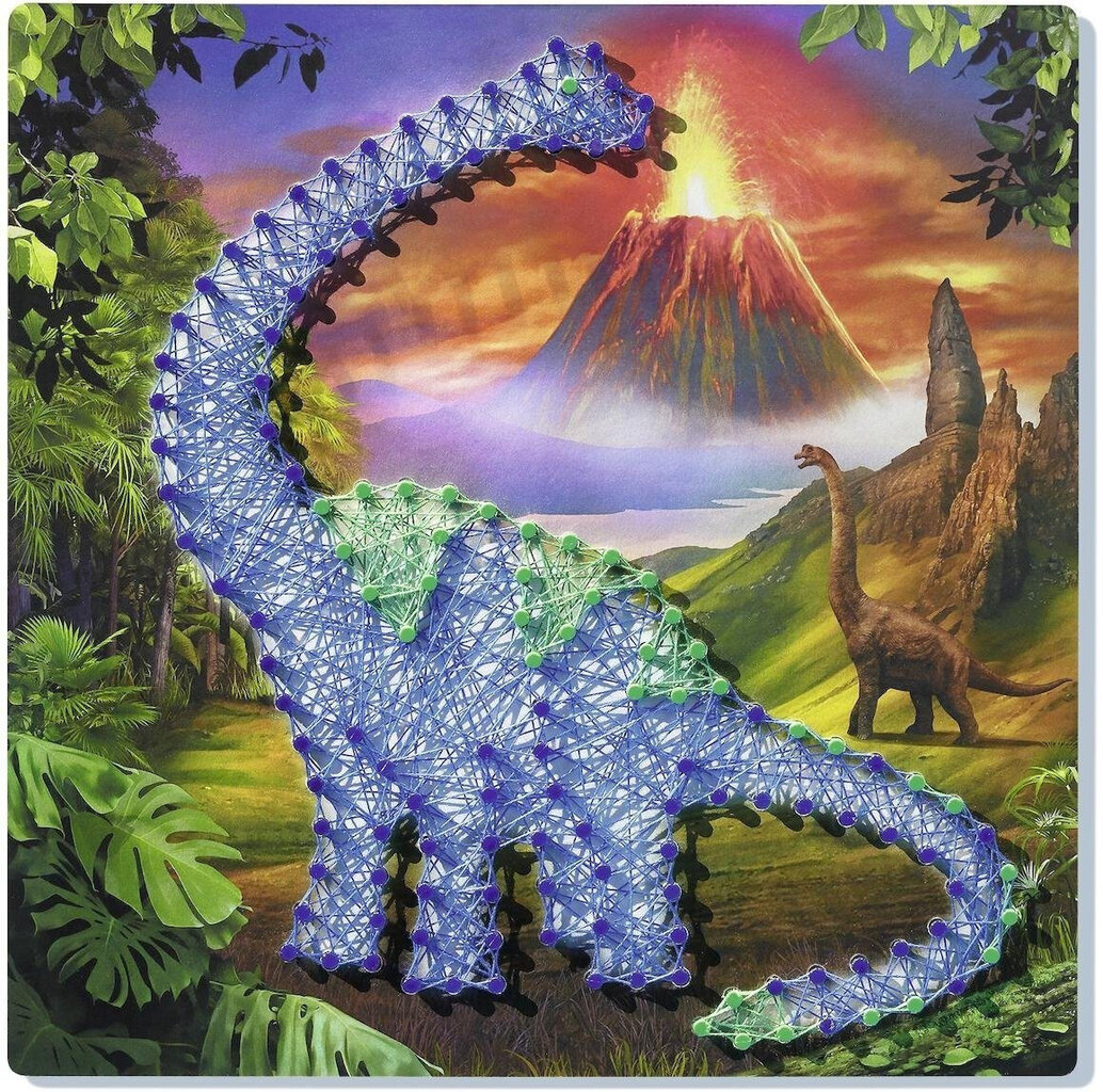 Rokdarbi Ravensburger - String it Dinosaurs Midi, Li R18031 cena un informācija | Attīstošās rotaļlietas | 220.lv