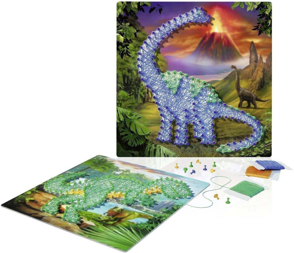 Rokdarbi Ravensburger - String it Dinosaurs Midi, Li R18031 cena un informācija | Attīstošās rotaļlietas | 220.lv