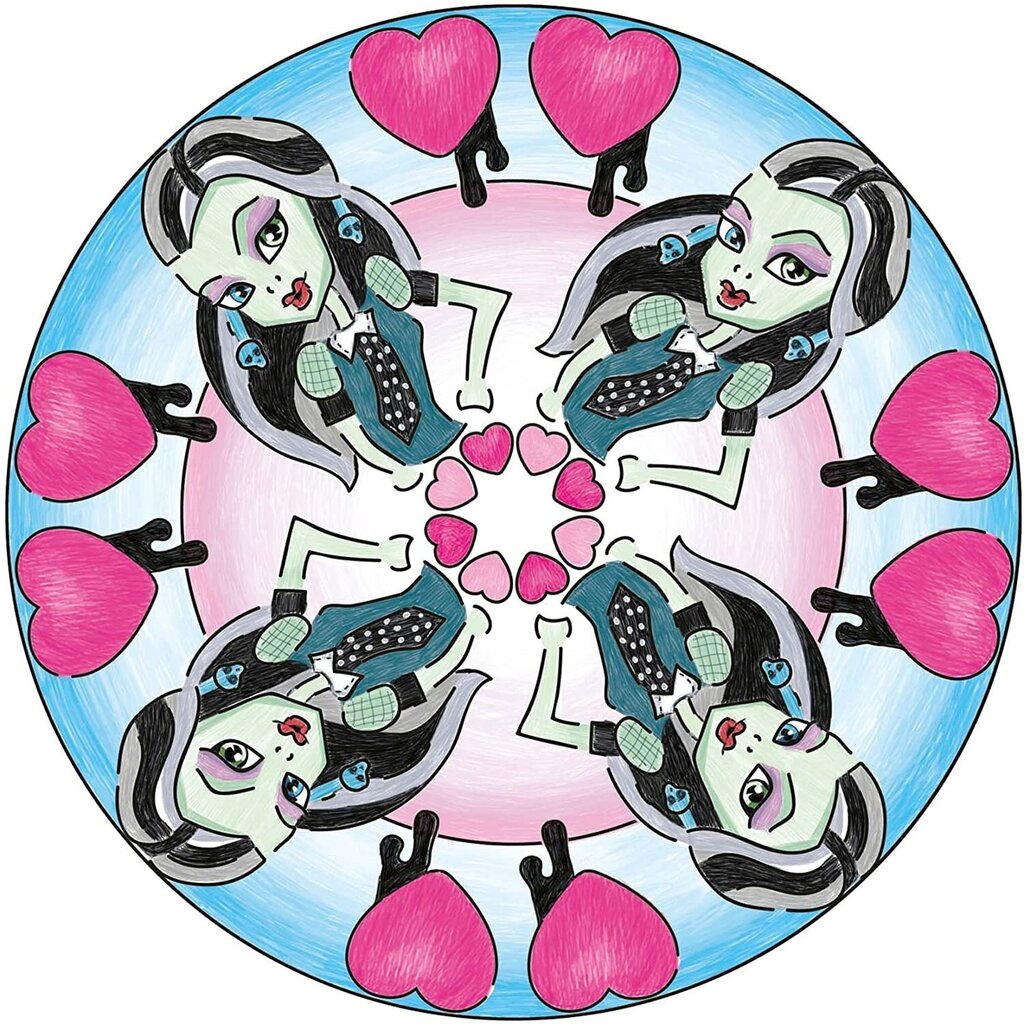 Mandala-Designer 2 in 1 Monster High, Ravensburger Li R29745 cena un informācija | Modelēšanas un zīmēšanas piederumi | 220.lv