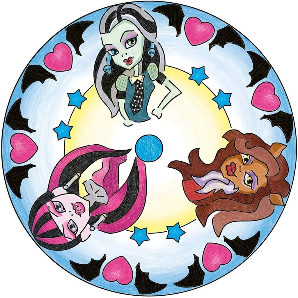 Mandala-Designer 2 in 1 Monster High, Ravensburger Li R29745 cena un informācija | Modelēšanas un zīmēšanas piederumi | 220.lv