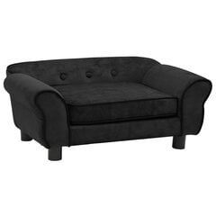 vidaXL dīvāns suņiem, melns, 72x45x30 cm, plīšs cena un informācija | Suņu gultas, spilveni, būdas | 220.lv