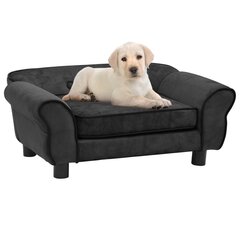 vidaXL dīvāns suņiem, tumši pelēks, 72x45x30 cm, plīšs цена и информация | Лежаки, домики | 220.lv