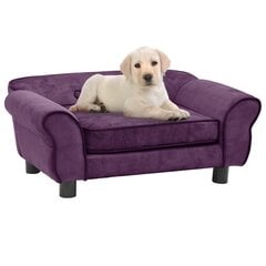 vidaXL dīvāns suņiem, vīnsarkans, 72x45x30 cm, plīšs цена и информация | Лежаки, домики | 220.lv