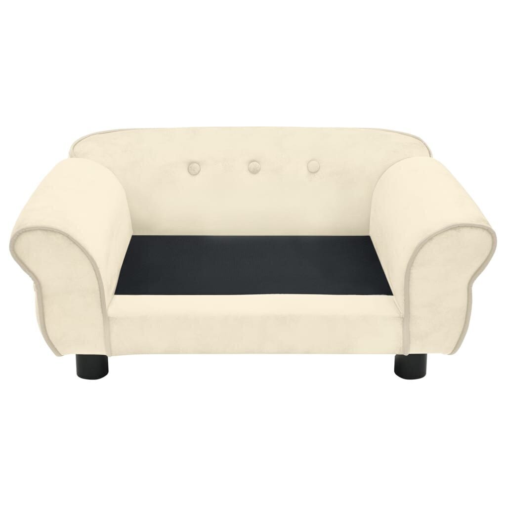 vidaXL dīvāns suņiem, krēmkrāsas, 72x45x30 cm, plīšs cena un informācija | Suņu gultas, spilveni, būdas | 220.lv