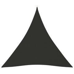 vidaXL saulessargs, 4x4x4 m, trijstūra, antracītpelēks oksforda audums цена и информация | Зонты, маркизы, стойки | 220.lv