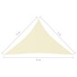 vidaXL saulessargs, 5x5x6 m, trijstūra forma, krēmkrāsas audums cena un informācija | Saulessargi, markīzes un statīvi | 220.lv