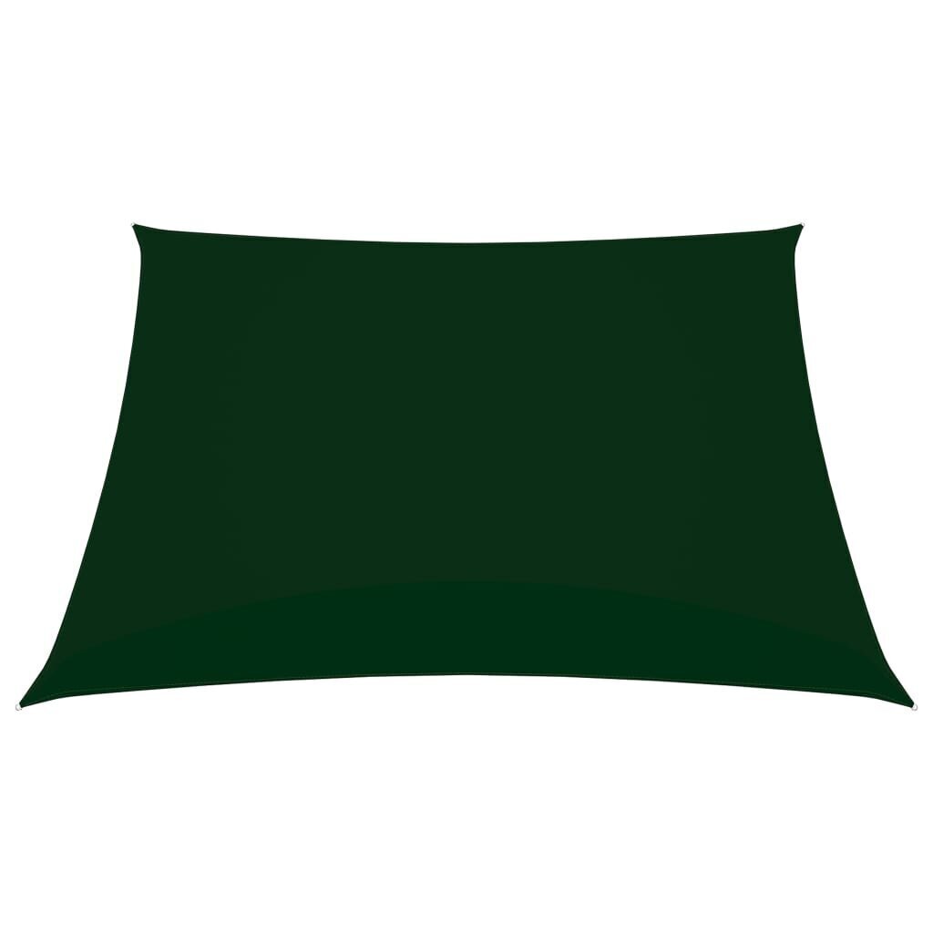 vidaXL saulessargs, 4x4 m, kvadrāta, tumši zaļš oksforda audums cena un informācija | Saulessargi, markīzes un statīvi | 220.lv