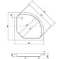 Dušas paliktnis PMD Piramida Diper II Ar priekšēju paneli 90x90 cm цена и информация | Dušas paliktņi | 220.lv