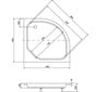Dušas paliktnis PMD Piramida Diper II Ar priekšēju paneli 90x90 cm cena un informācija | Dušas paliktņi | 220.lv