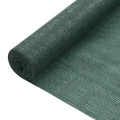 vidaXL norobežojošais tīkls, zaļš, 1x25 m, HDPE, 75 g/m² цена и информация | Зонты, маркизы, стойки | 220.lv