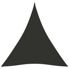 vidaXL saulessargs, 5x6x6 m, trijstūra forma, antracītpelēks audums cena un informācija | Saulessargi, markīzes un statīvi | 220.lv