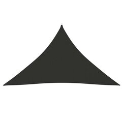 vidaXL saulessargs, 5x5x6 m, trijstūra forma, antracītpelēks audums cena un informācija | Saulessargi, markīzes un statīvi | 220.lv