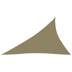 vidaXL saulessargs, 3x4x5 m, trijstūra forma, bēšs oksforda audums цена и информация | Зонты, маркизы, стойки | 220.lv