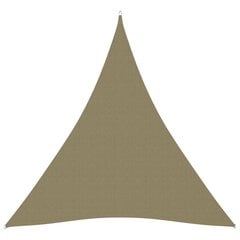 vidaXL saulessargs, 5x6x6 m, trijstūra forma, bēšs oksforda audums цена и информация | Зонты, маркизы, стойки | 220.lv