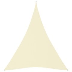 vidaXL saulessargs, 4x5x5 m, trijstūra, krēmkrāsas oksforda audums cena un informācija | Saulessargi, markīzes un statīvi | 220.lv