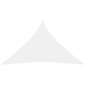 vidaXL saulessargs, 4,5x4,5x4,5 m, trijstūra, balts oksforda audums cena un informācija | Saulessargi, markīzes un statīvi | 220.lv