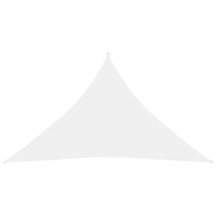 vidaXL saulessargs, 5x5x6 m, trijstūra forma, balts oksforda audums цена и информация | Зонты, маркизы, стойки | 220.lv