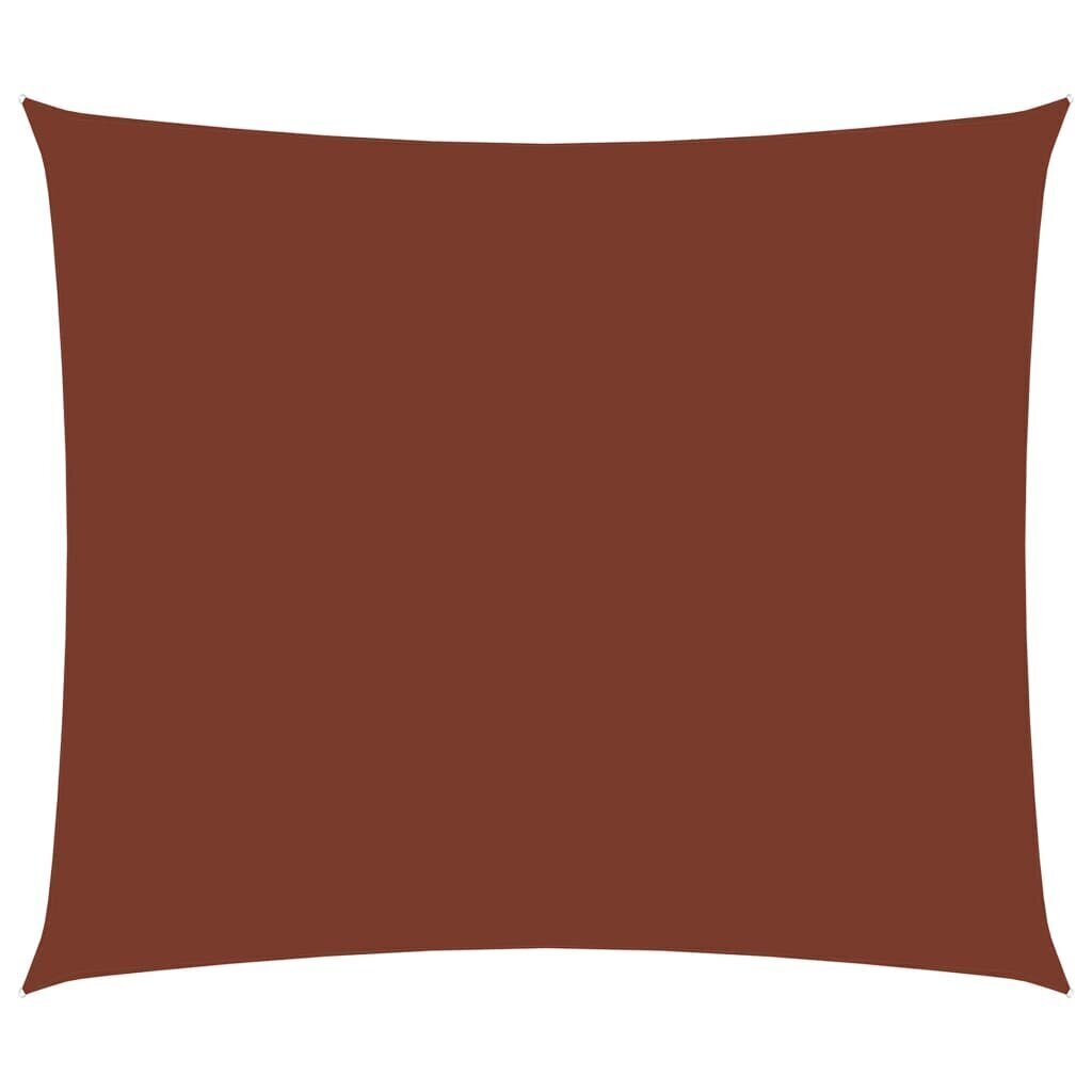vidaXL saulessargs, taisnstūra, 2,5x3,5 m, sarkanbrūns oksforda audums cena un informācija | Saulessargi, markīzes un statīvi | 220.lv